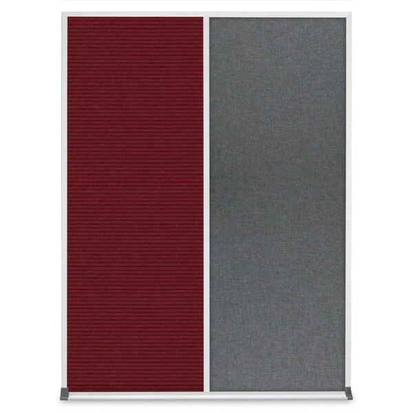 United Visual Products Double Door Radius Corkboard, 48"X36", B UV8003-BRONZE-AMETHY - main